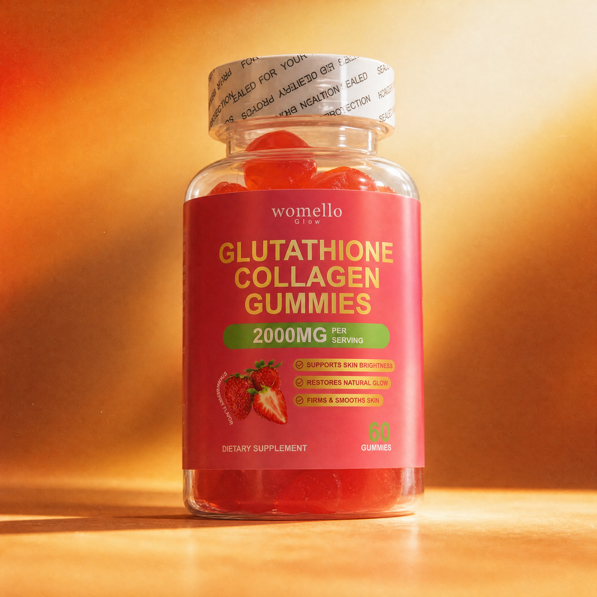Womello Glow Glutathione Collagen Gummies